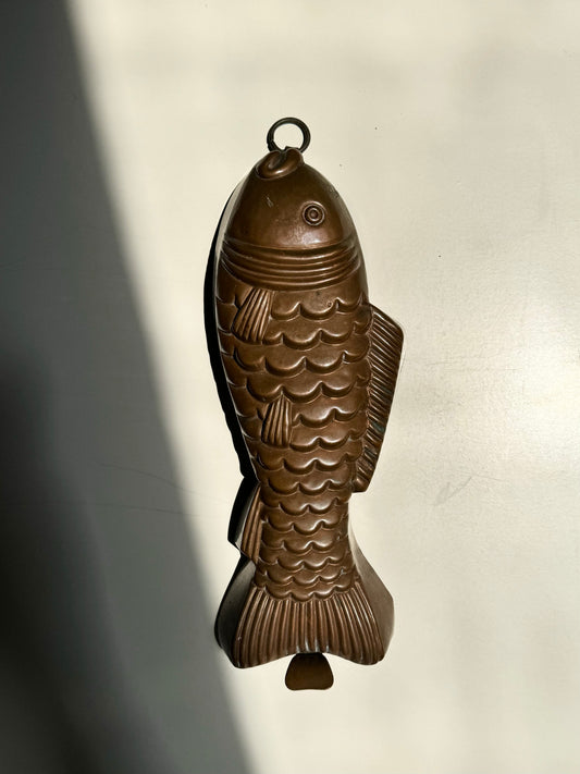 Incredible Antique Copper Fish Mold