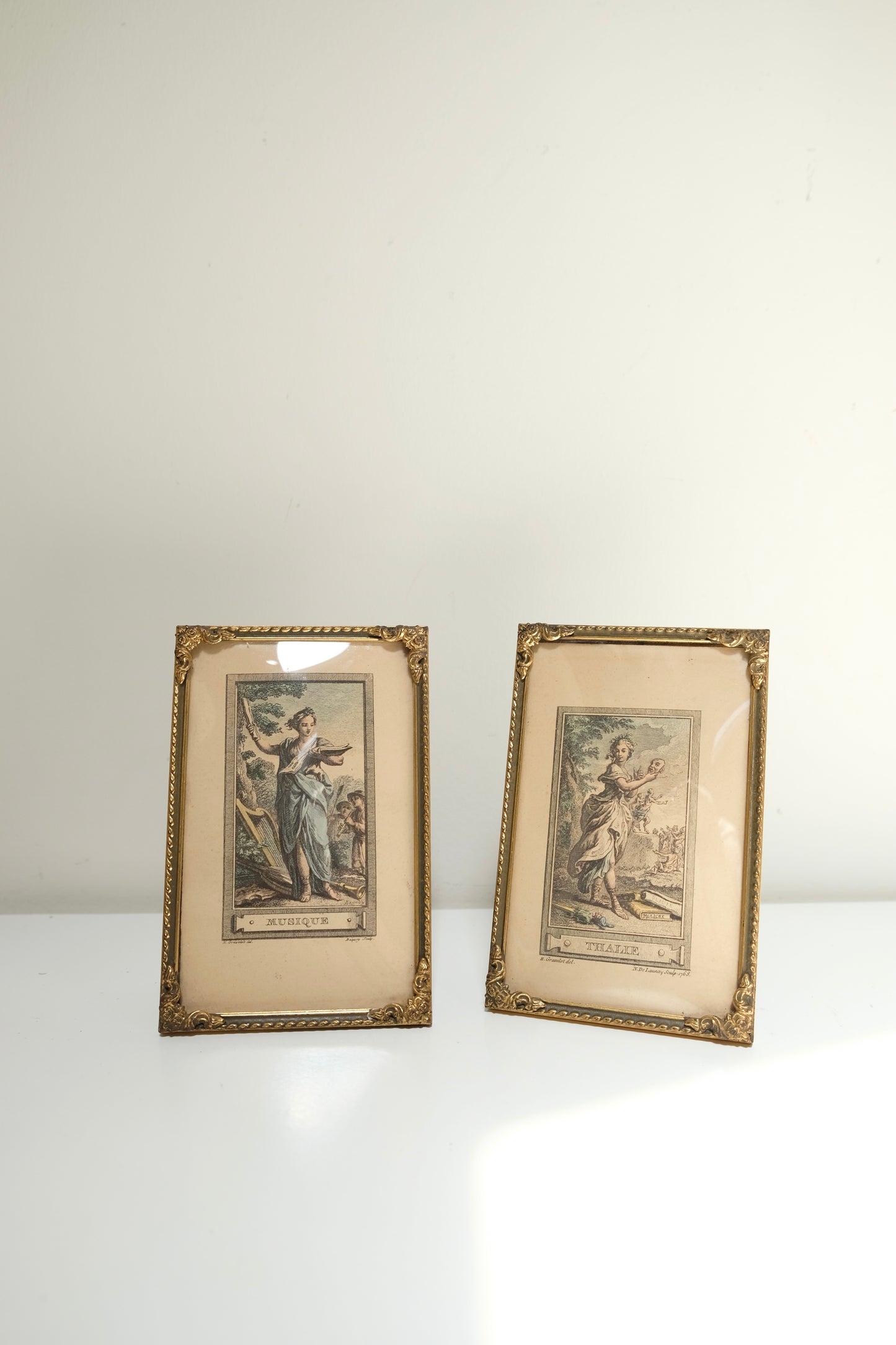 Vintage Danish Convex Glass Frames