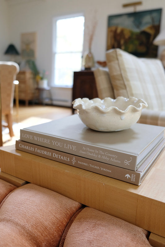 Studio Pottery Scalloped Bowl — 6.5” x 2.5”