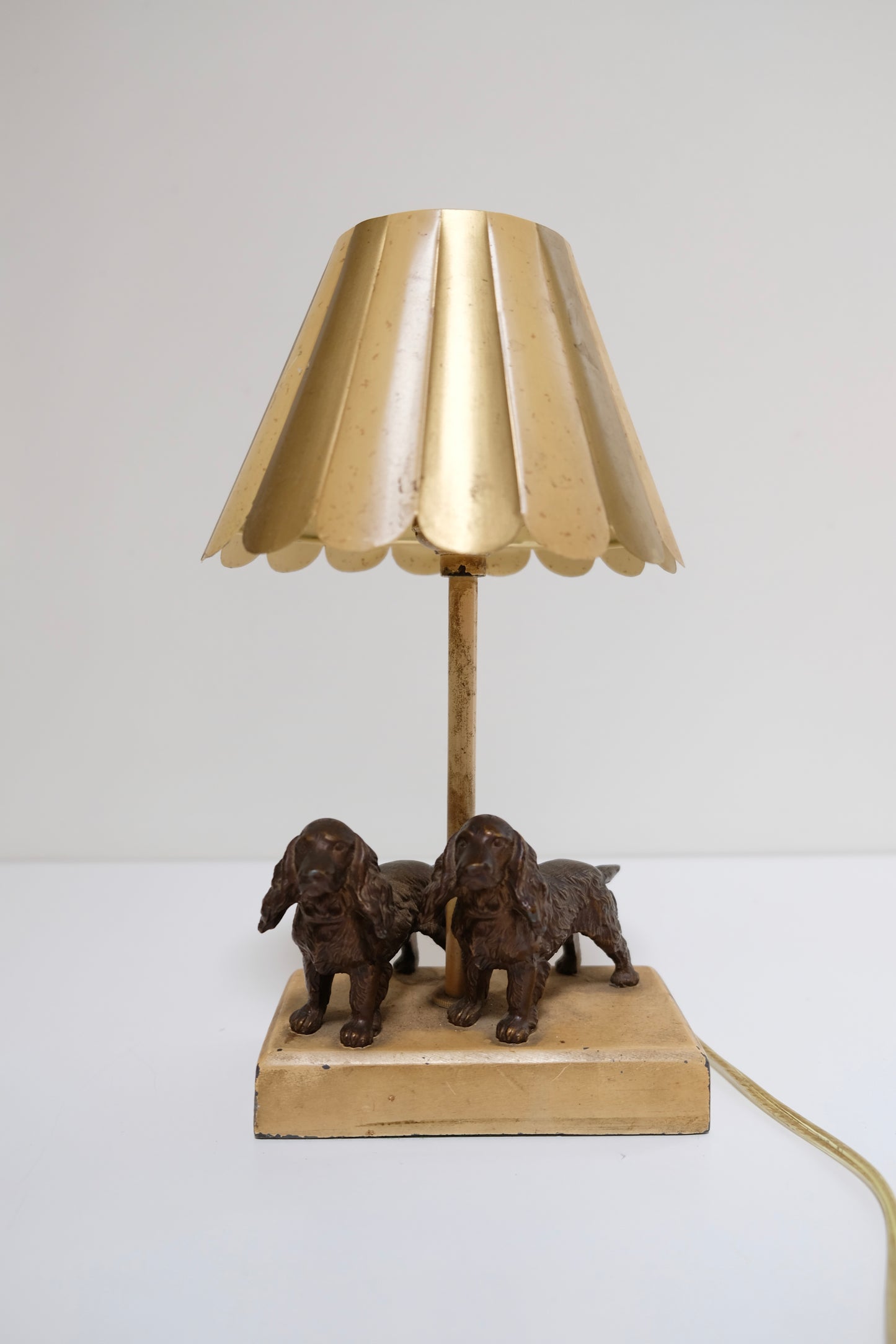 Vintage Spaniel Dog Lamp