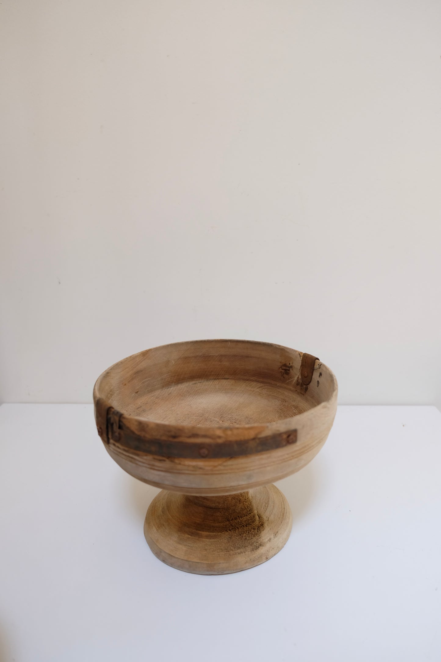 Antique Primitive Footed Wooden Compotes (Sold Separately)