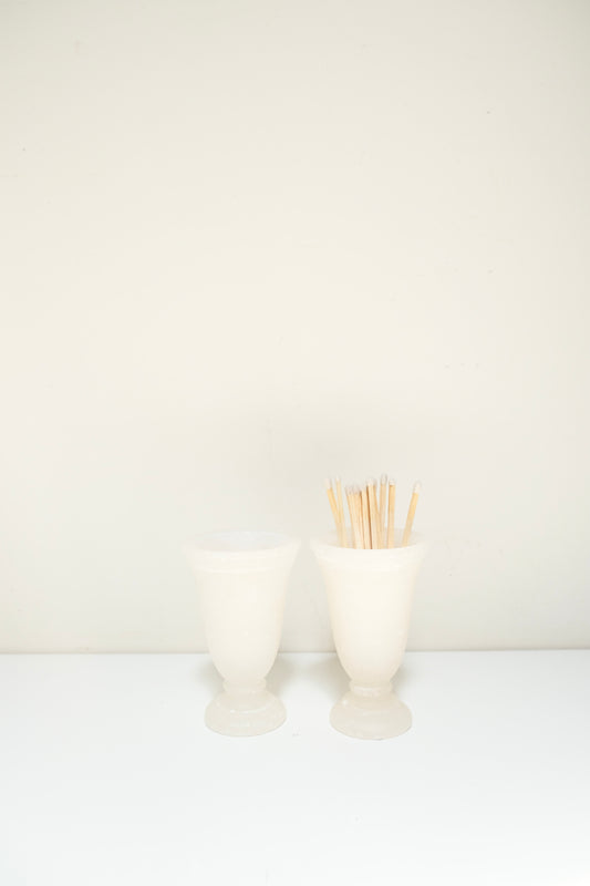 Small Vintage Alabaster Pedestal Cups