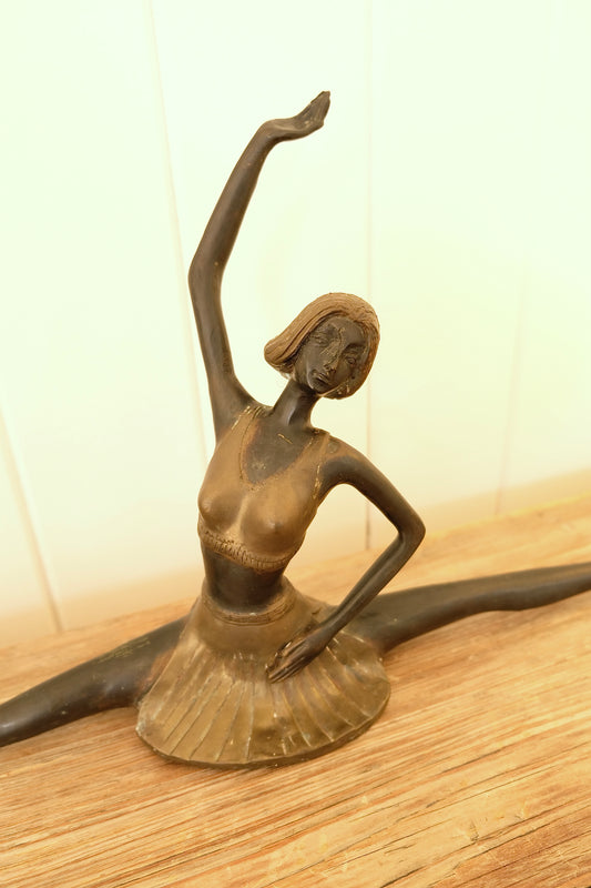 Large Cast Metal Art Deco Ballerina Scultpure