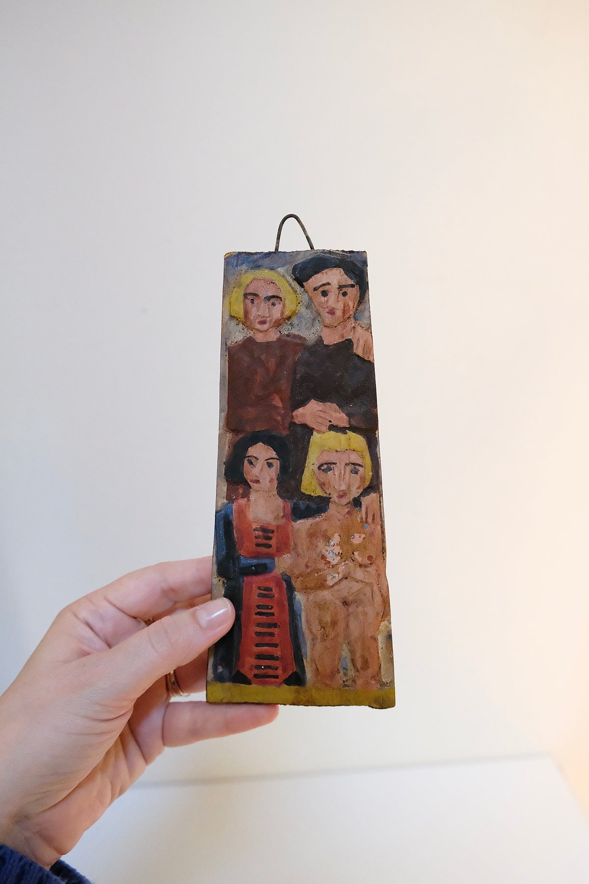 1950s Hand-Carved Portraits — Trio