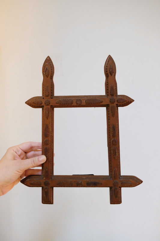 Vintage Tramp Art Carved Frame