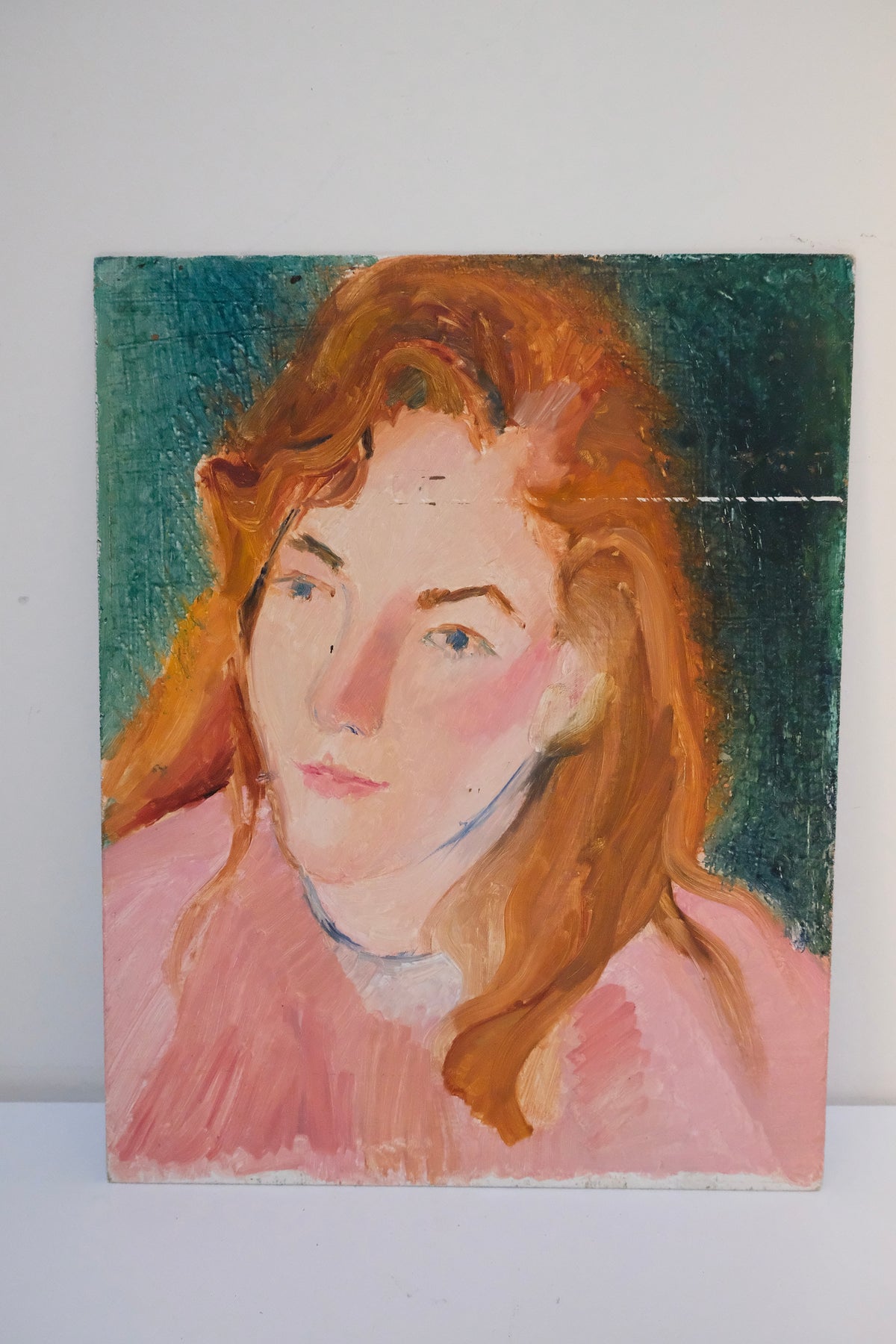 1984 Redheaded Woman Oil Portrait