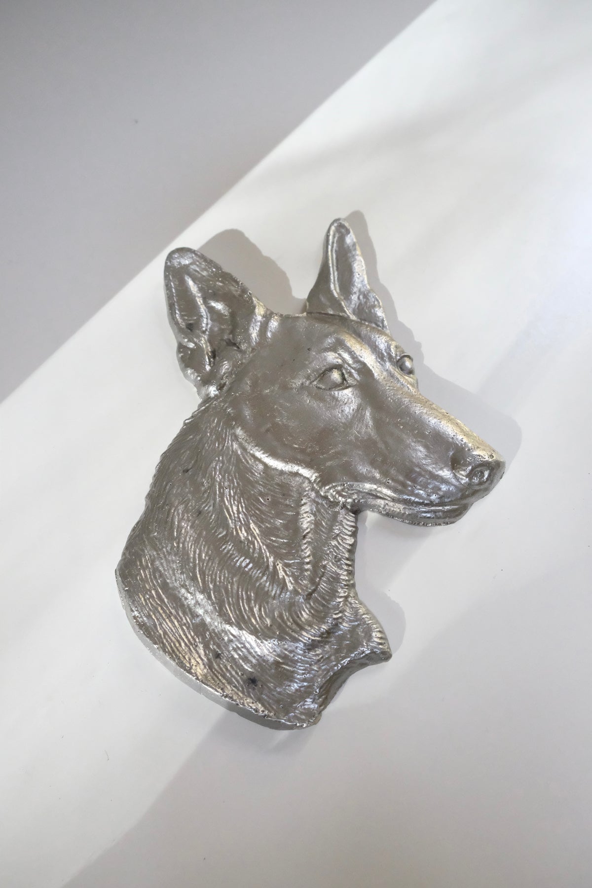 Vintage Aluminum German Shepherd Plaque
