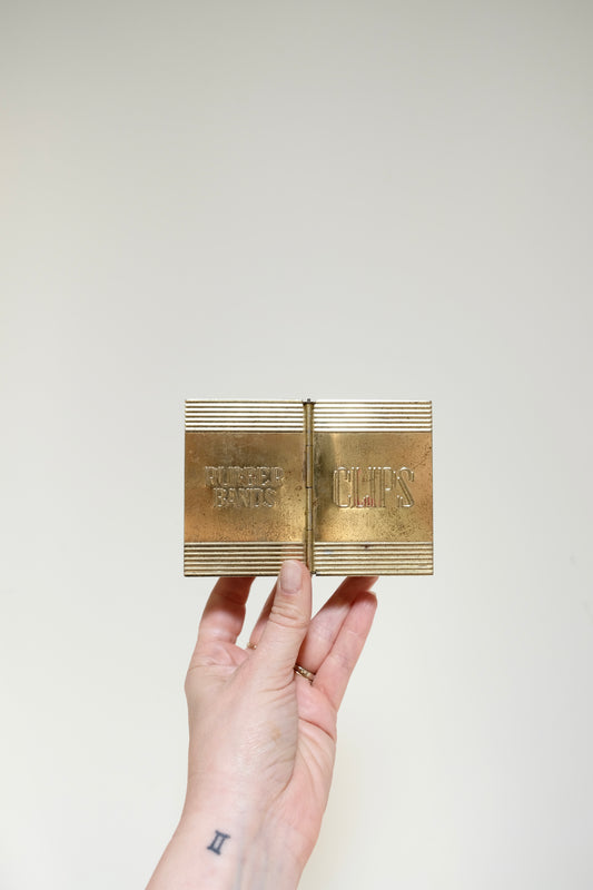 Vintage Brass Parker Sherman Desk Box