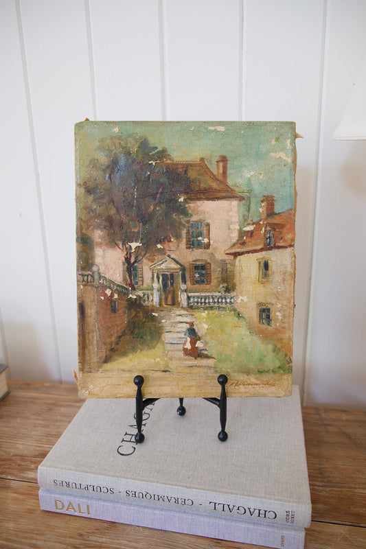 Signed Vintage Oil Painting – “La Casa” – 11” x 14”