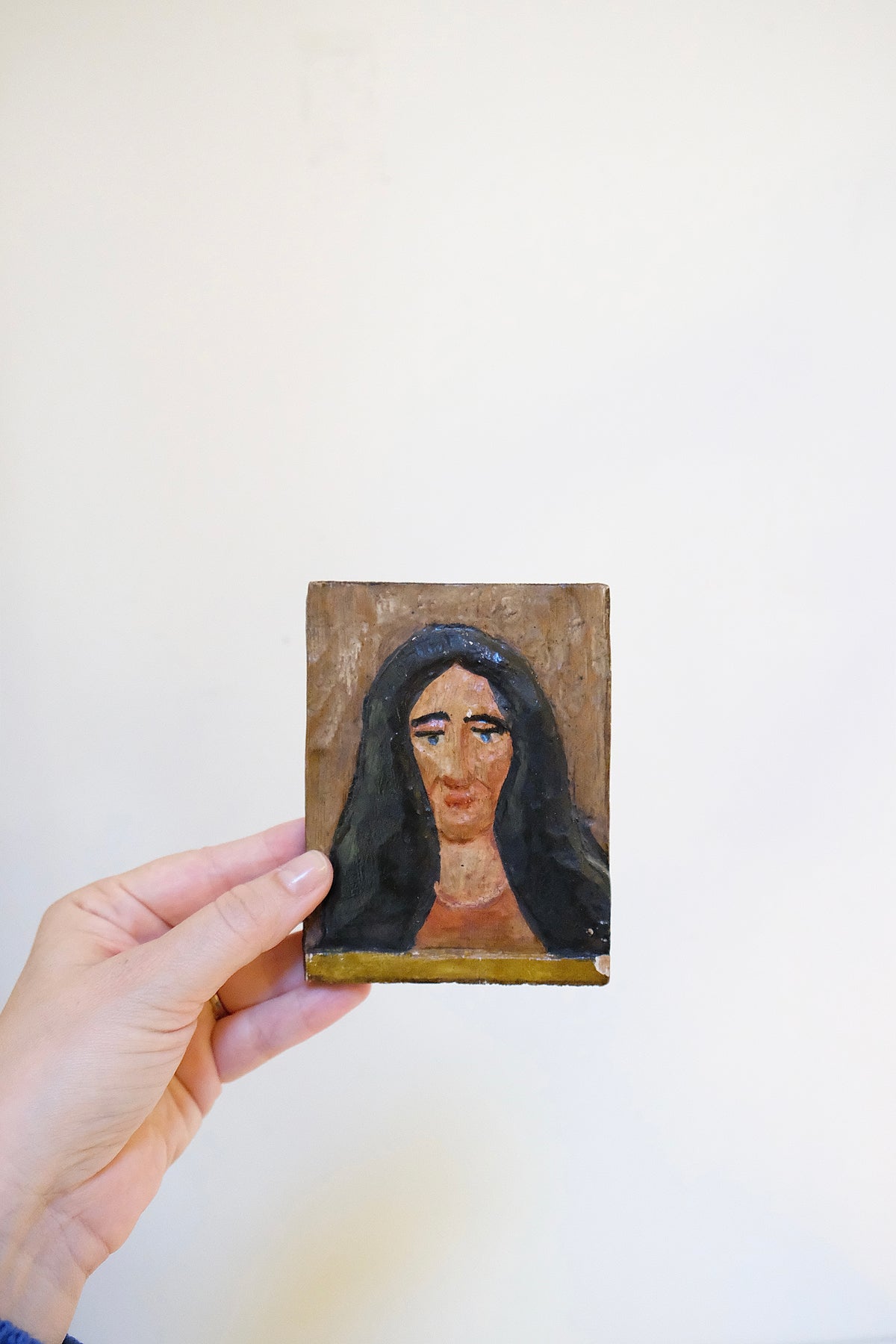 1950s Hand-Carved Portraits — Trio