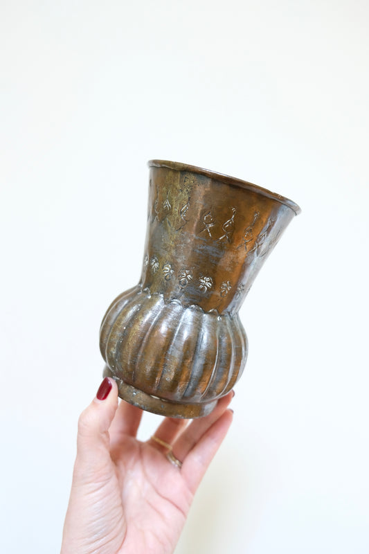 6” Copper Hand-Hammered Vase