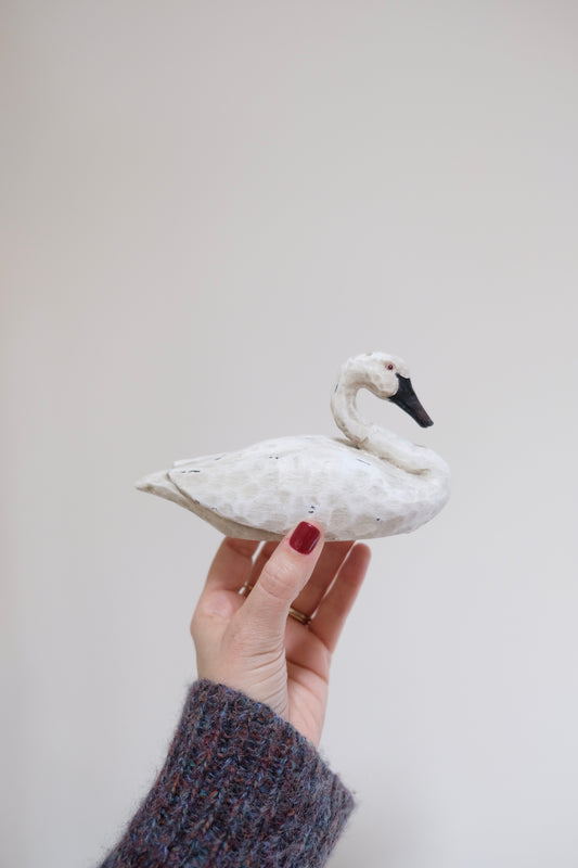 Small Vintage Swan Statue