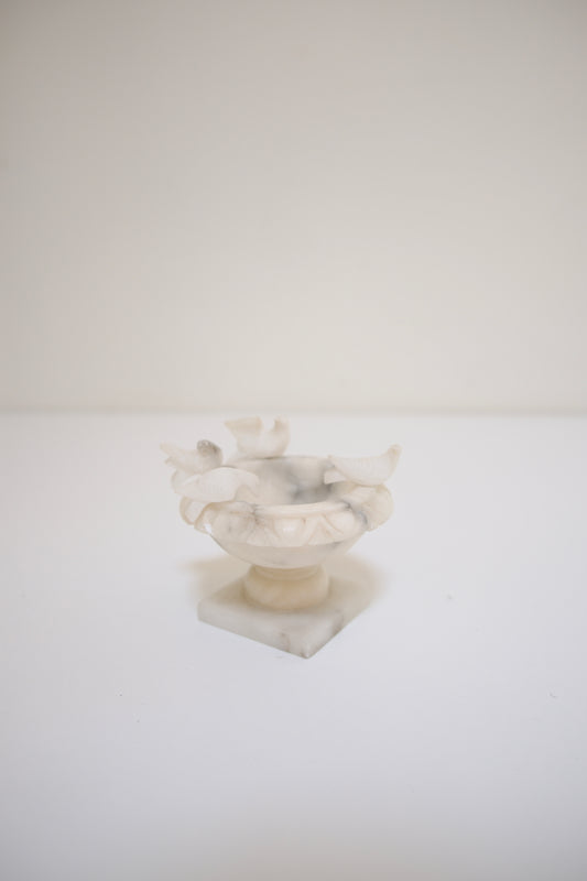 Small Italian Bird Bath with Four Birds