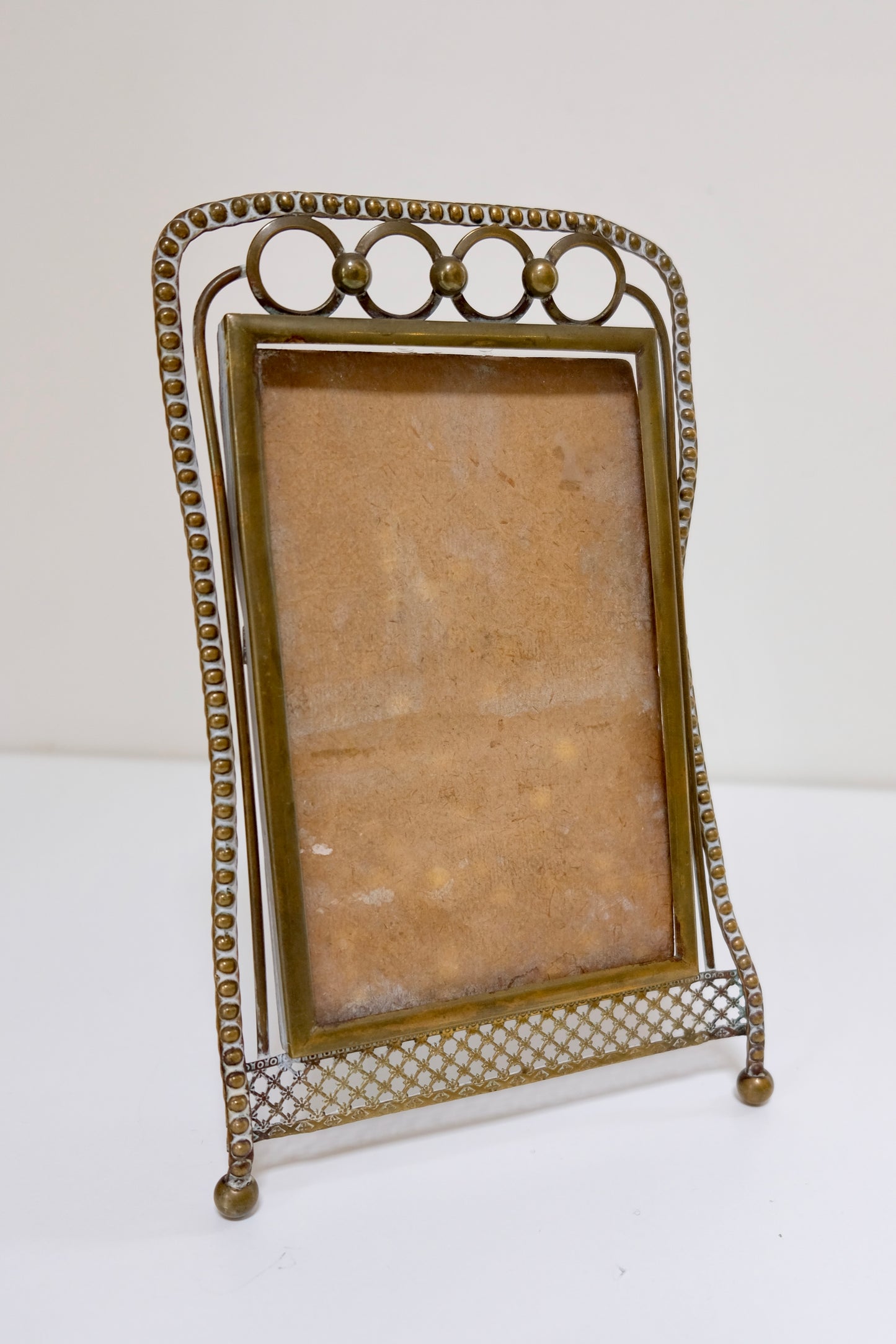 Vintage Brass Unique Geometric Frame