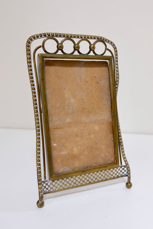 Vintage Brass Unique Geometric Frame