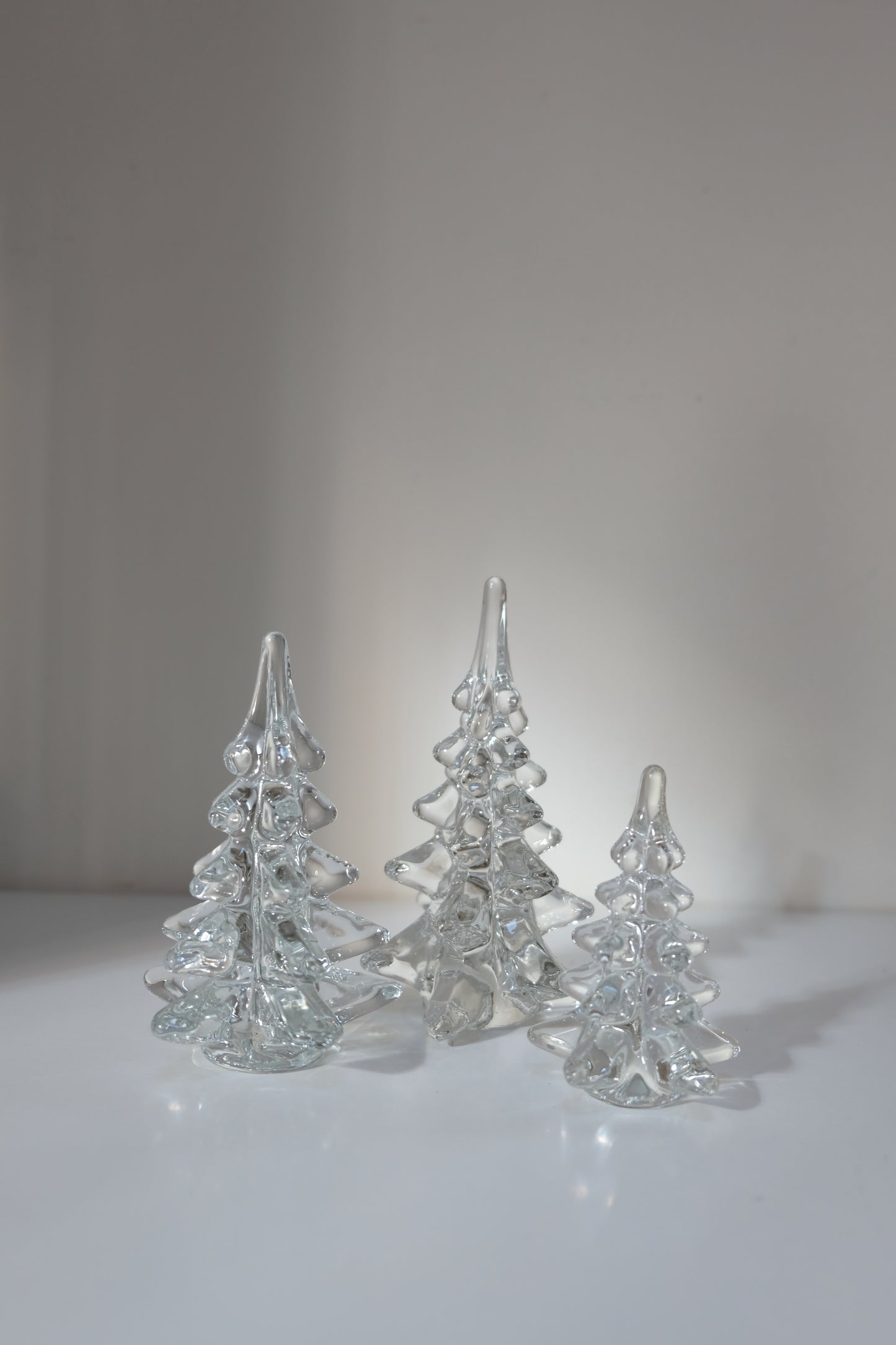 Vintage Glass Christmas Tree Trio