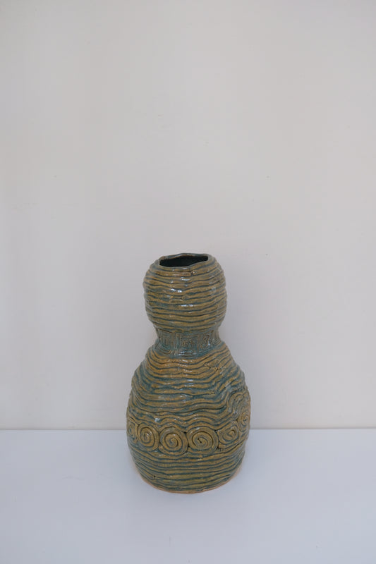 Vintage Handmade Coiled Studio Pottery Vase