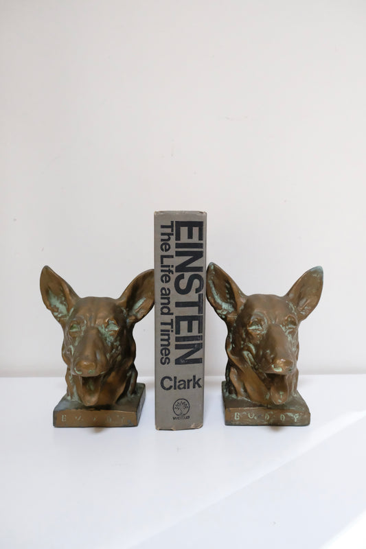 Pair of Vintage “Buddy” Seeing Eye Dog Bookends