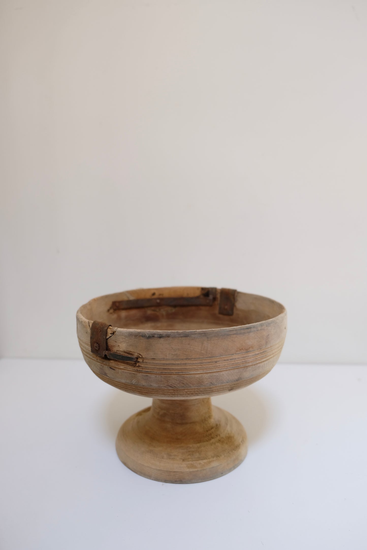 Antique Primitive Footed Wooden Compotes (Sold Separately)