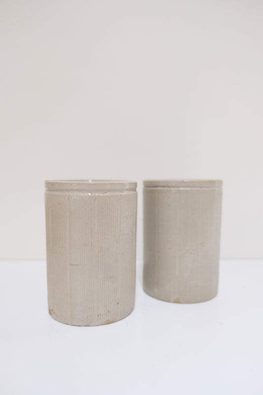 Pair of Antique English Jam Jars