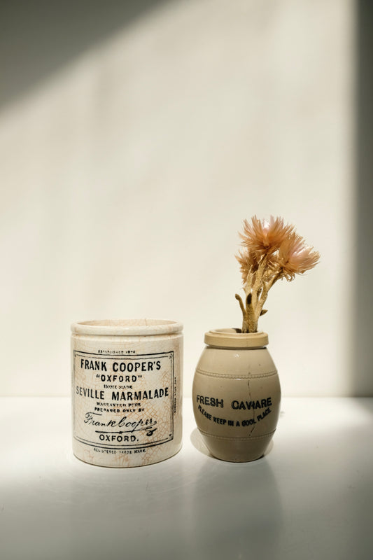 Antique English Advertising Fresh Caviar Pot
