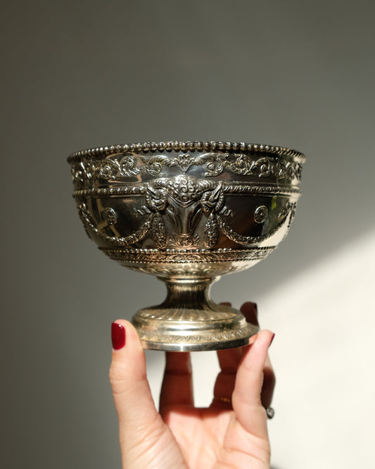 Vintage Ornate Silverplated Rose Bowl