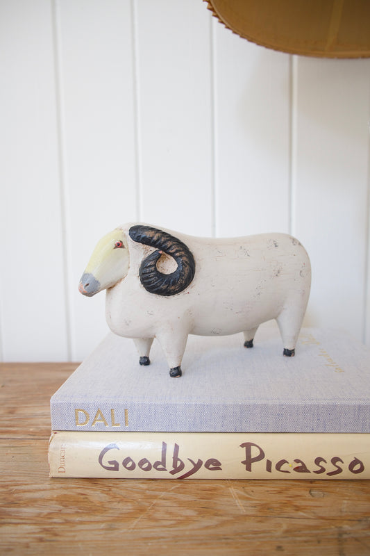 Vintage Folk Art Ram