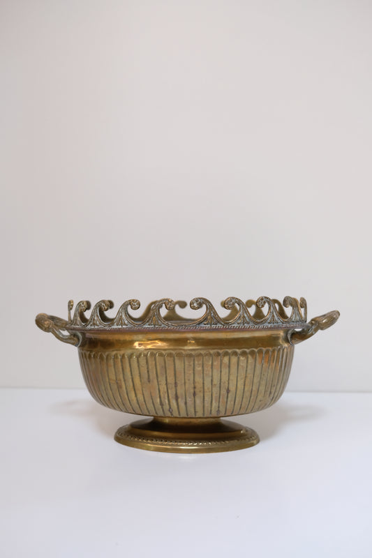 Vintage Mottahedeh Brass Ornate Bowl