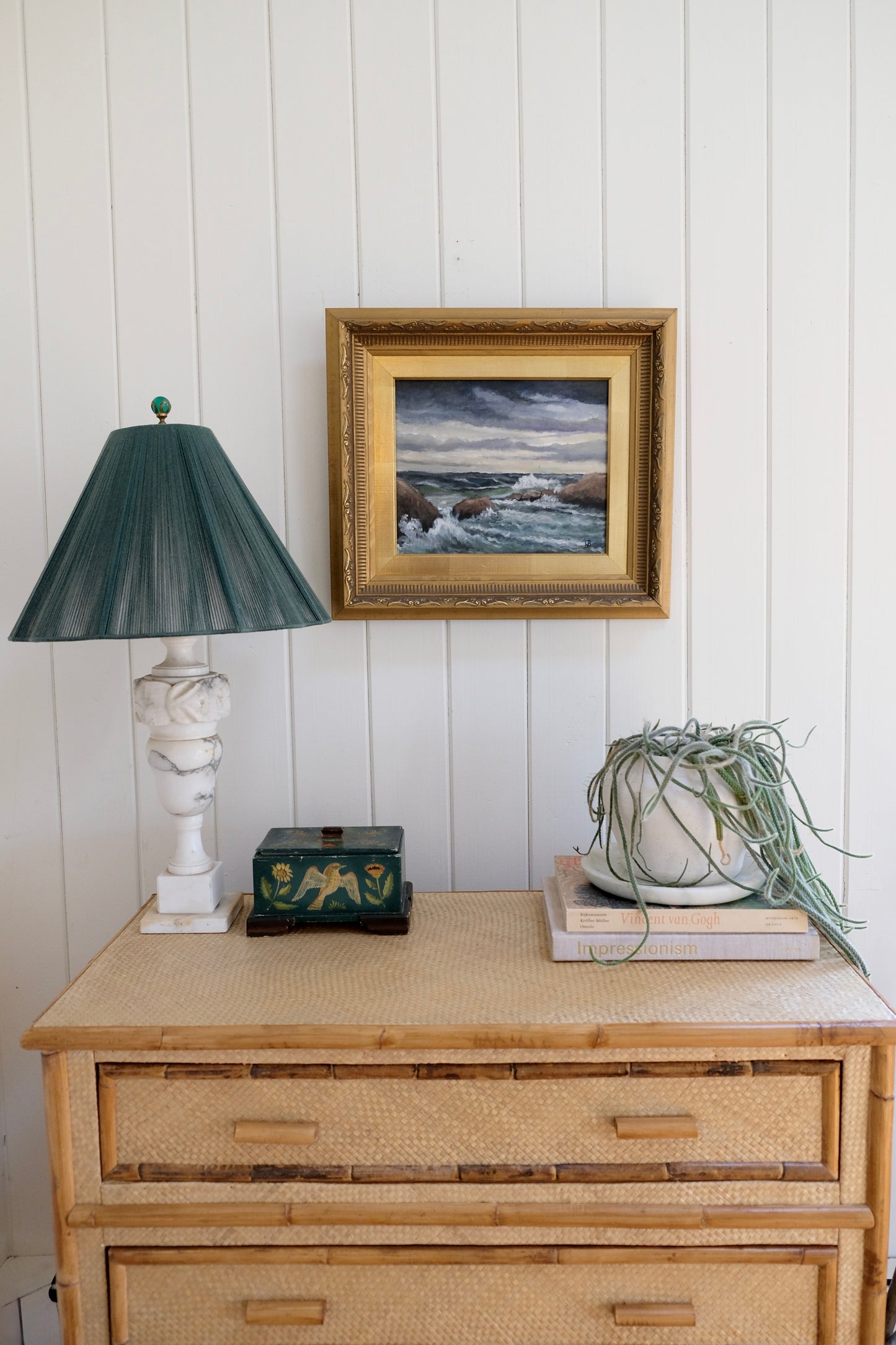 Vintage Signed Moody Sea Painting