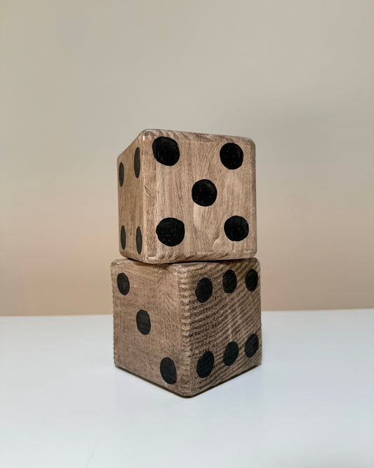 Hand-Made Vintage Wooden Dice