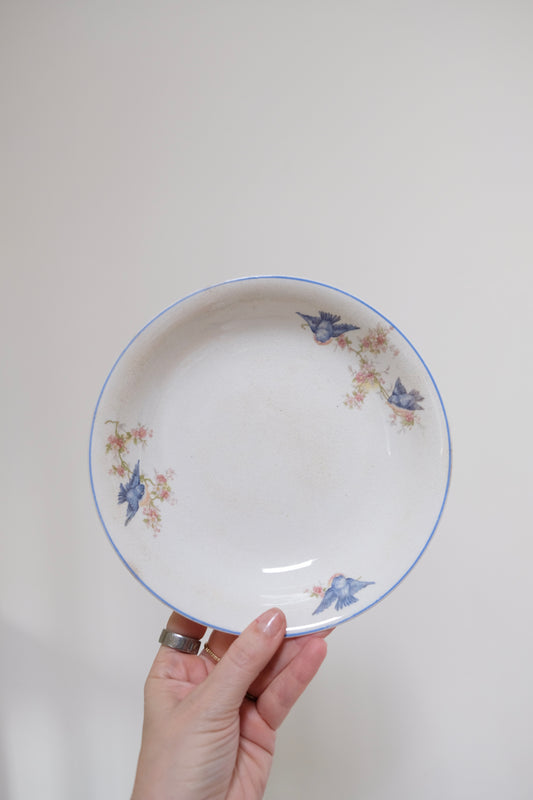 Set of 4 Hopewell China Blue Bird Bowls