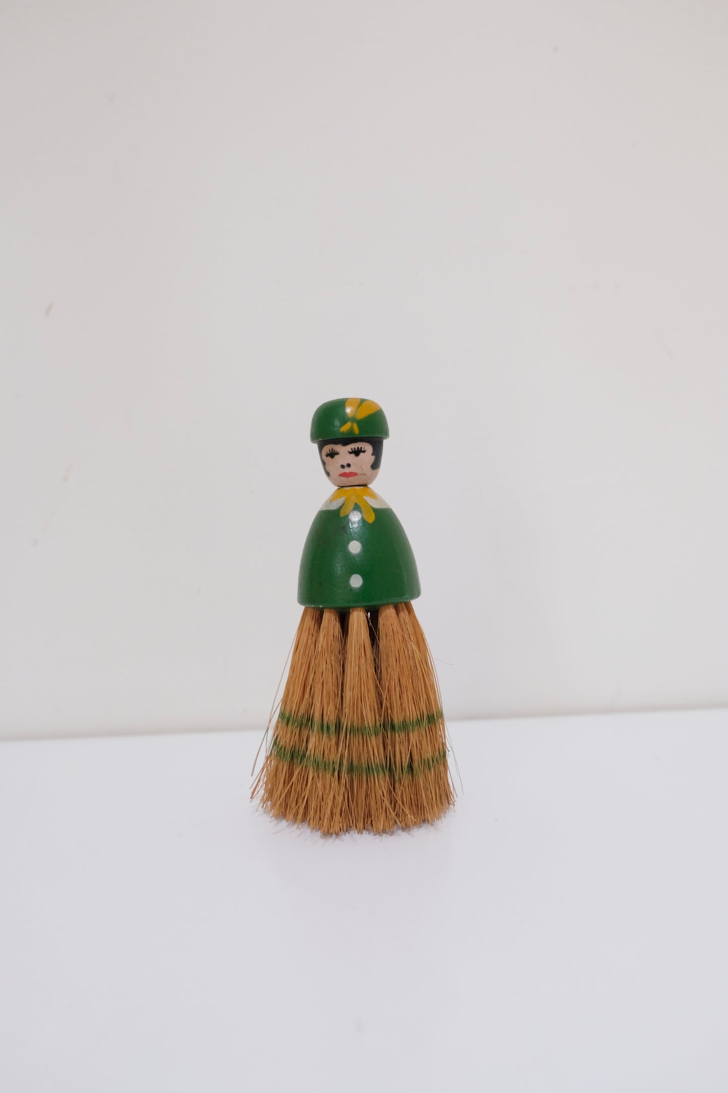 Vintage Lady Clothes Brush in Green Dress