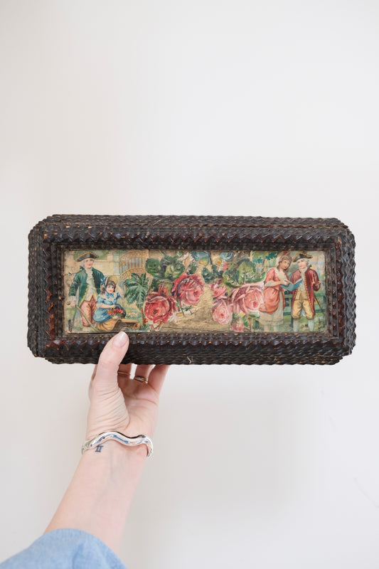 Large Lidded Tramp Art Box