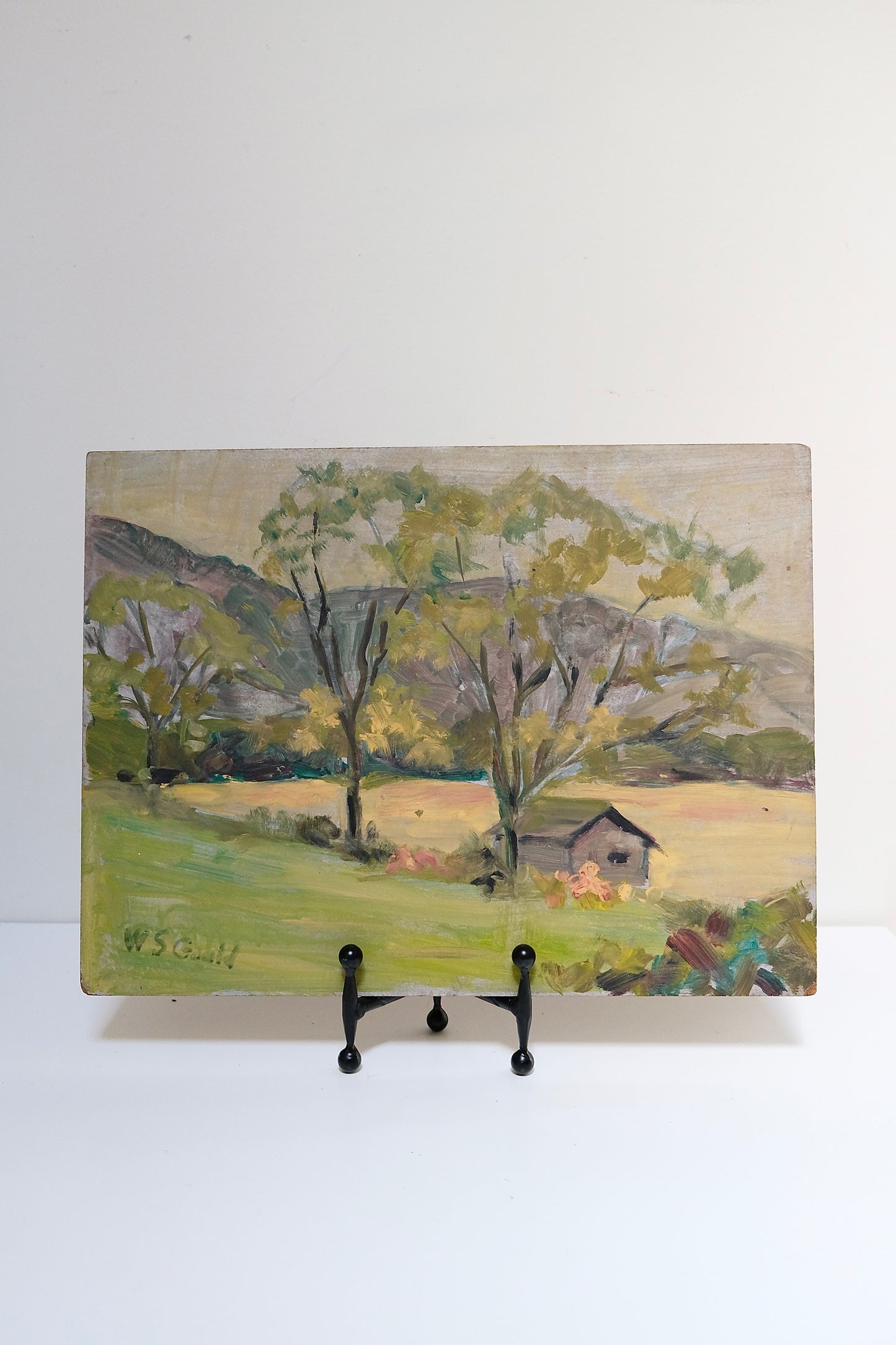 Signed Unframed Vintage Impressionist Landscape