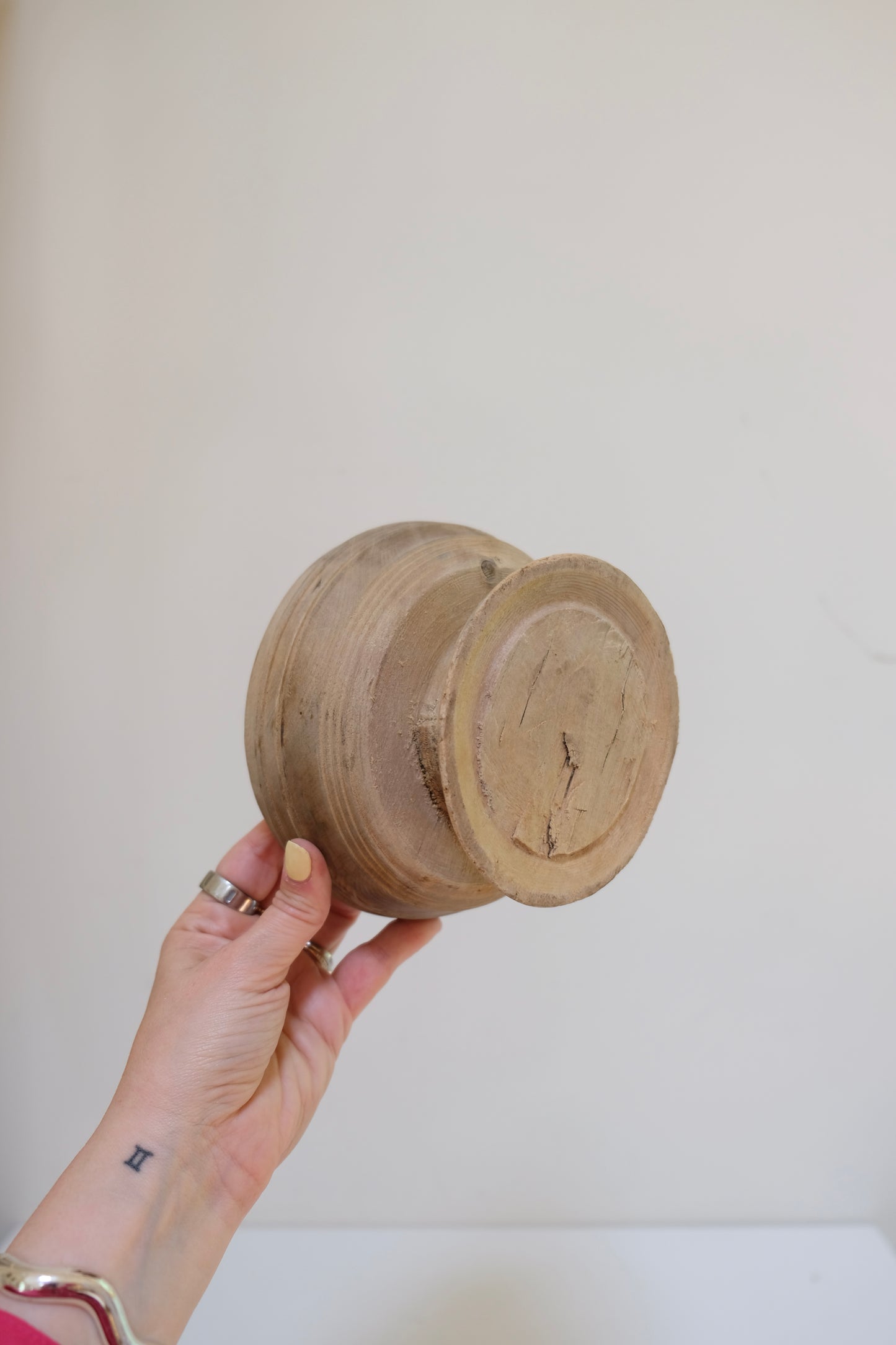 Antique Primitive Footed Wooden Compotes (Sold Separately)