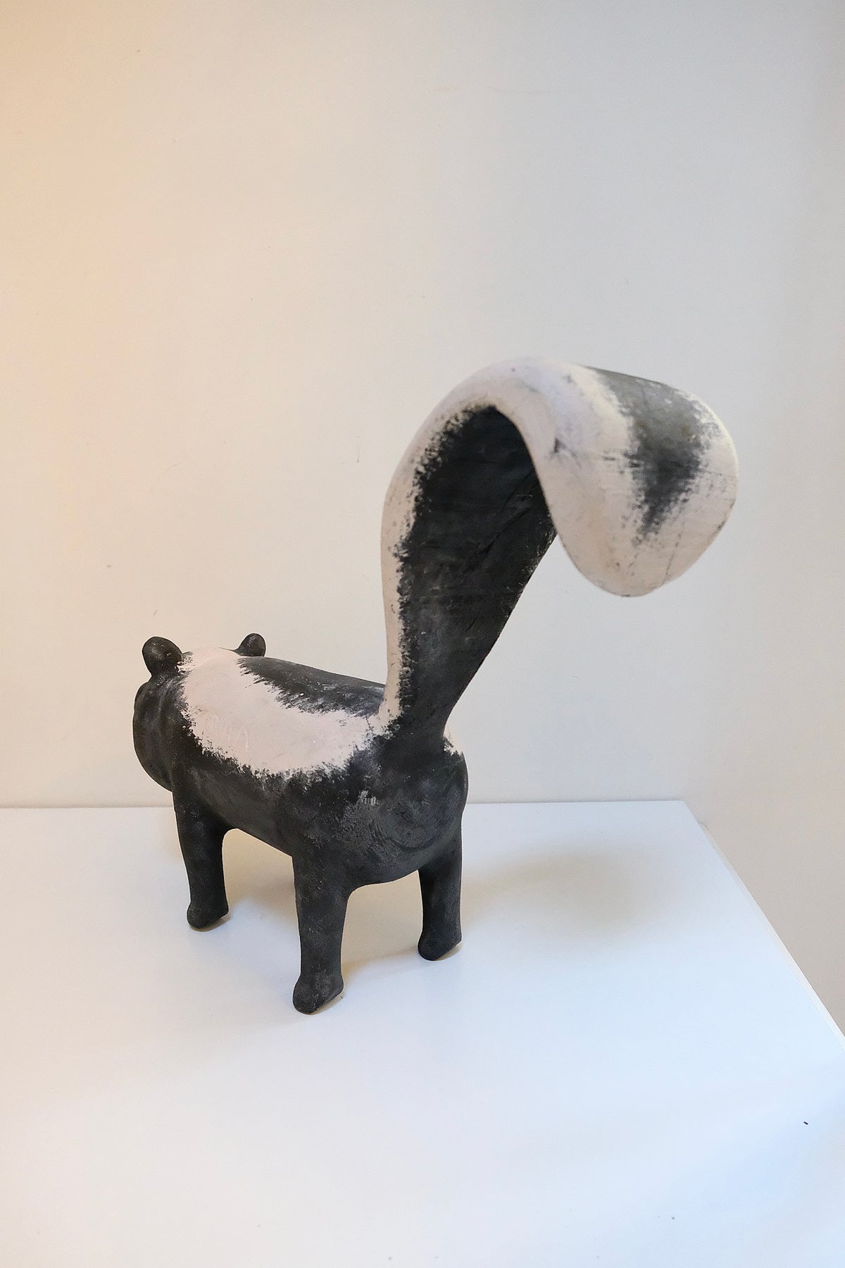 Vintage Folk Art Skunk Sculpture