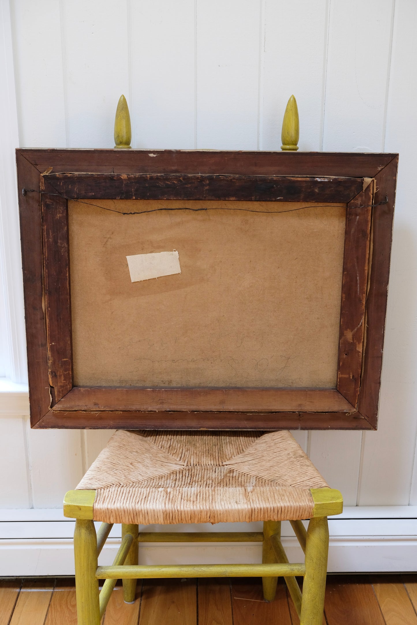 1920s Framed Fjord Landscape on Canvas