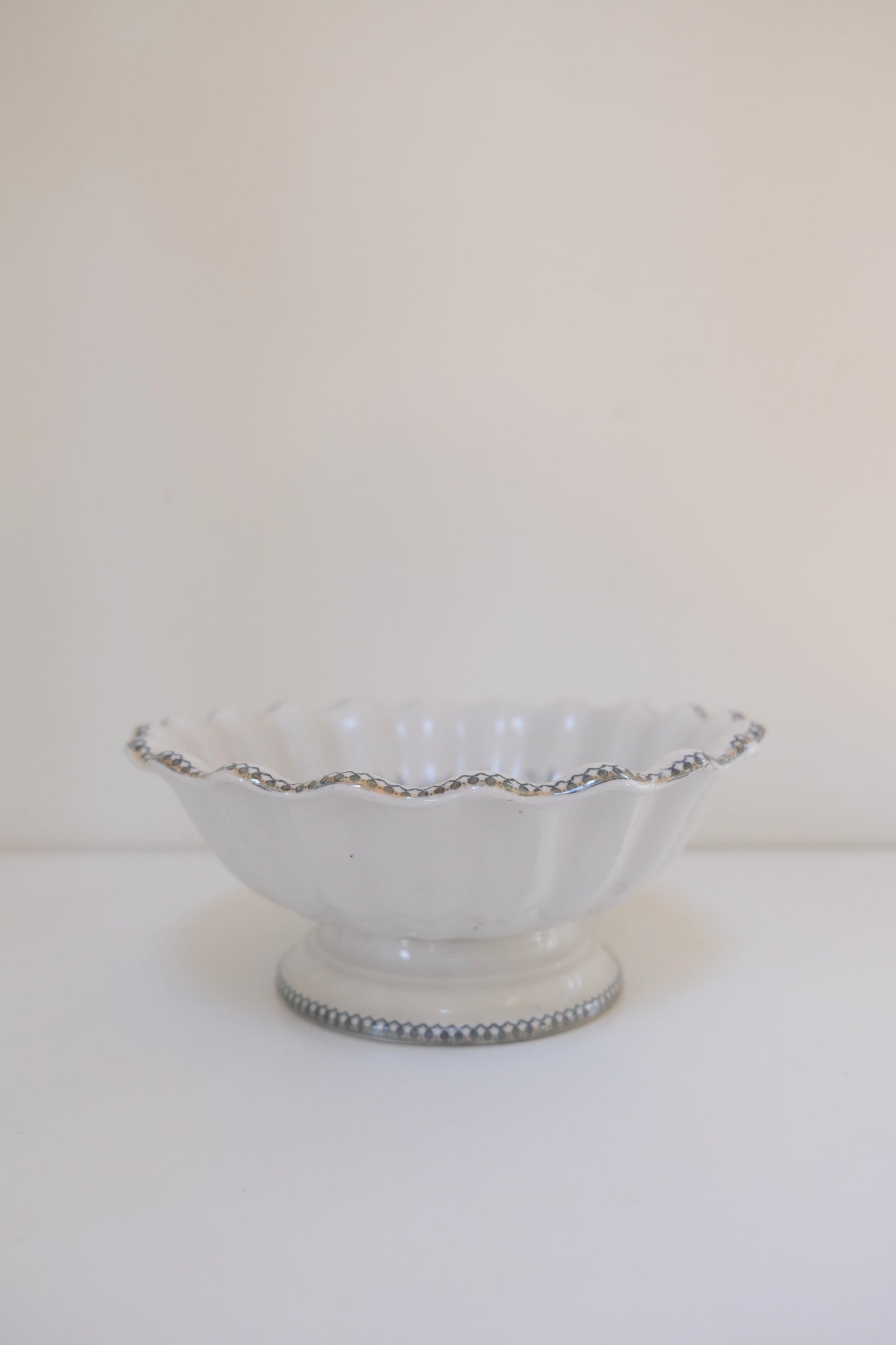 Royal Stone China Antique Pedestal Bowl, Thomas Elsmore & Son, England