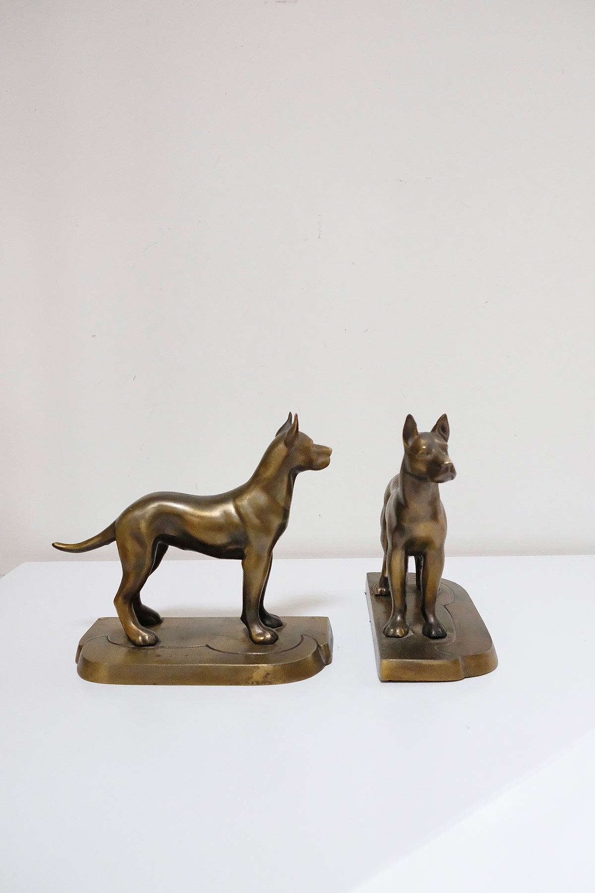 Frankart Art Deco Great Dane Bookends, c.1920s–30s