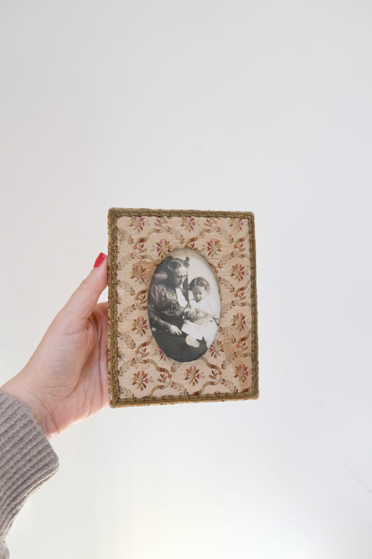Adorable Vintage Floral Fabric Frame